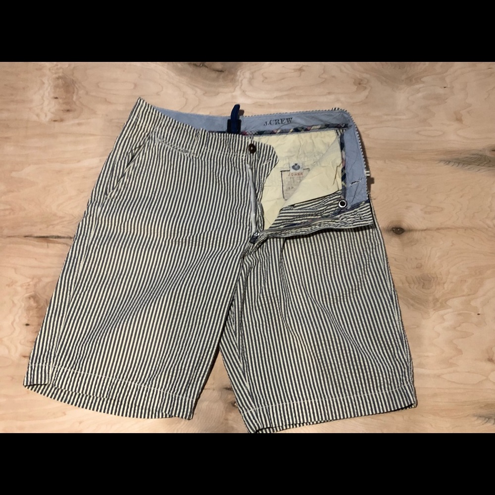 J Crew Striped Field Prep Shorts Size 33